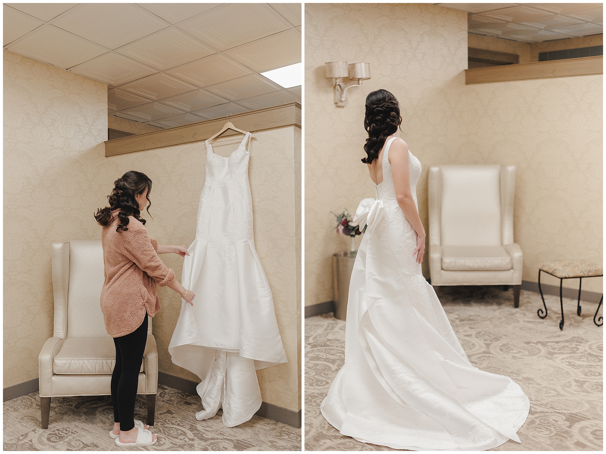 bride getting ready Rush Creek Golf Club wedding Maple Grove MN
